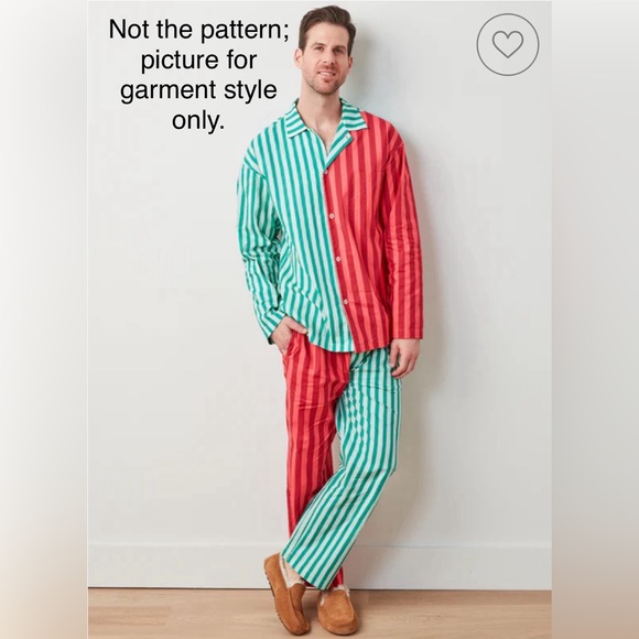 NWT Christmas Pajama set in bright green and red - Picture 5 of 5